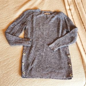 Loft Cotton Sweater with Buttons